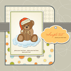 Image showing customizable greeting card with teddy bear