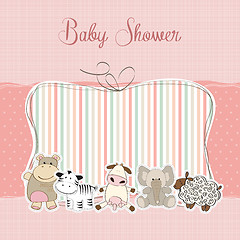 Image showing baby girl shower card