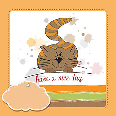 Image showing kitty wishes you a nice day