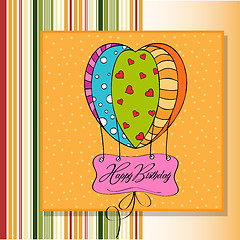 Image showing happy birthday card with balloons.