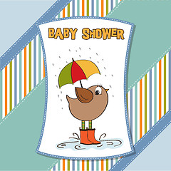 Image showing new baby announcement card
