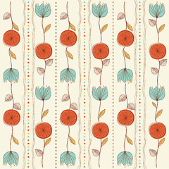 Image showing seamless pattern background with flowers