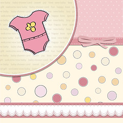 Image showing new baby girl announcement card