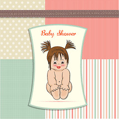 Image showing baby girl shower card