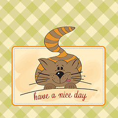 Image showing kitty wishes you a nice day