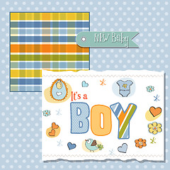 Image showing baby boy shower card