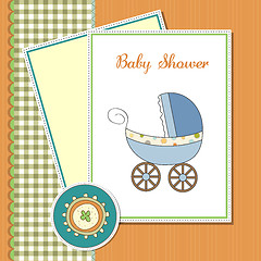 Image showing baby card with pram