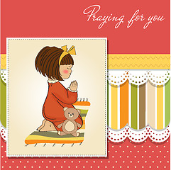 Image showing little girl praying