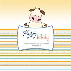 Image showing fun greeting card with cow