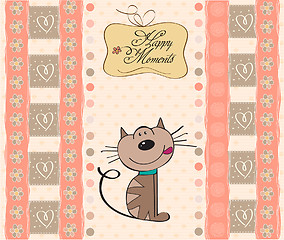 Image showing new baby shower card with cat