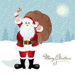 Image showing Santa Claus, greeting card design