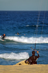 Image showing Kite-surfing