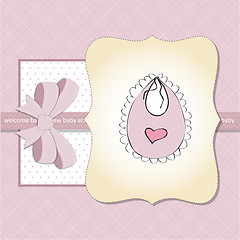 Image showing new baby girl announcement card