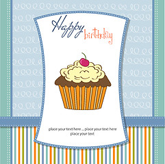 Image showing Birthday cupcake