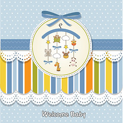 Image showing welcome baby announcement card