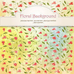 Image showing vintage vector floral background