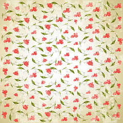 Image showing vintage vector floral background