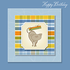 Image showing birthday card with cat