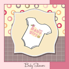 Image showing baby girl announcement card