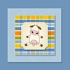 Image showing fun greeting card with cow