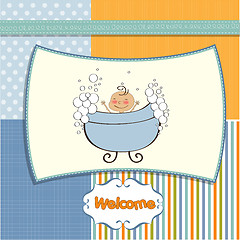 Image showing baby boy shower card