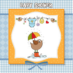 Image showing baby boy shower card