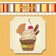 Image showing Birthday cupcake