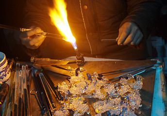 Image showing Making glass