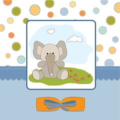 Image showing new baby boy announcement card