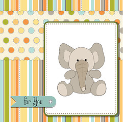 Image showing delicate greeting card with elephant