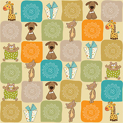 Image showing childish seamless pattern with toys