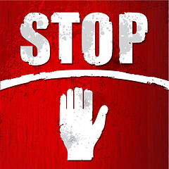 Image showing  red stop sign