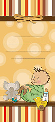 Image showing funny baby shower cartoon card