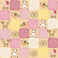 Image showing childish seamless pattern with toys