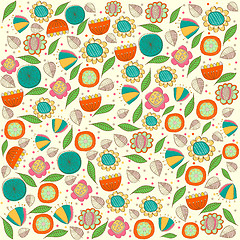 Image showing seamless pattern background with flowers