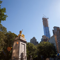 Image showing Central Park Golden Statue