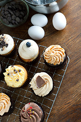 Image showing Gourmet Cupcakes and Ingredients