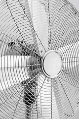 Image showing Close-up of metal electric fan