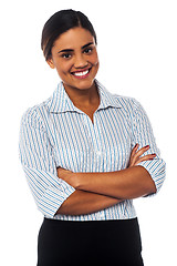 Image showing Confident female company manager posing