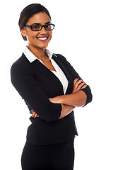 Image showing Confident mixed latin corporate female manager