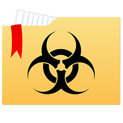 Image showing File folder with bio hazard sign