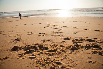 Image showing Beach at sunset