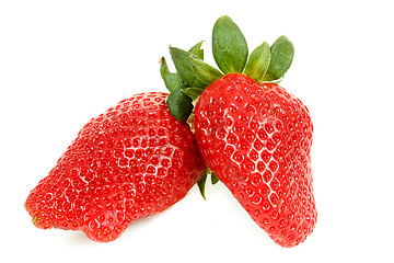 Image showing fresh strawberry isolated on white