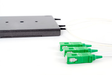 Image showing fiber optic coupler with SC connectors