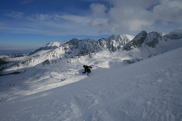 Image showing skiing