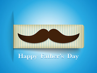 Image showing Happy Father Day Mustache Tag