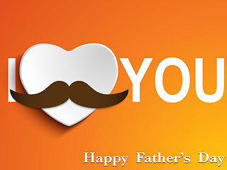 Image showing Happy Father Day Mustache Love