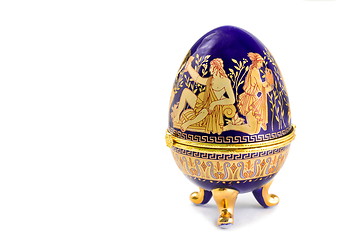 Image showing Casket in the form of an Easter egg with an ornament.