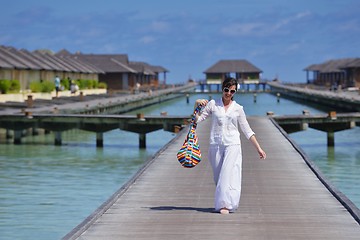 Image showing happy woman at summer