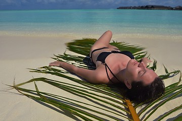 Image showing happy woman at summer